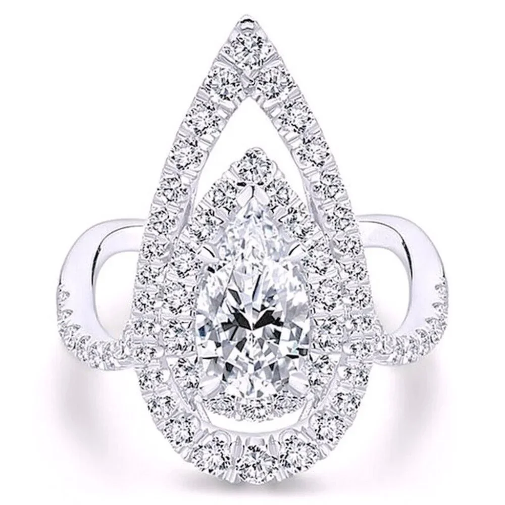Gorgeous 925 Silver Diamond Ring